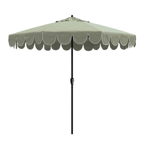 Phoebe Scallop-Edge Patio Umbrella, Sunbrella | One Kings Lane