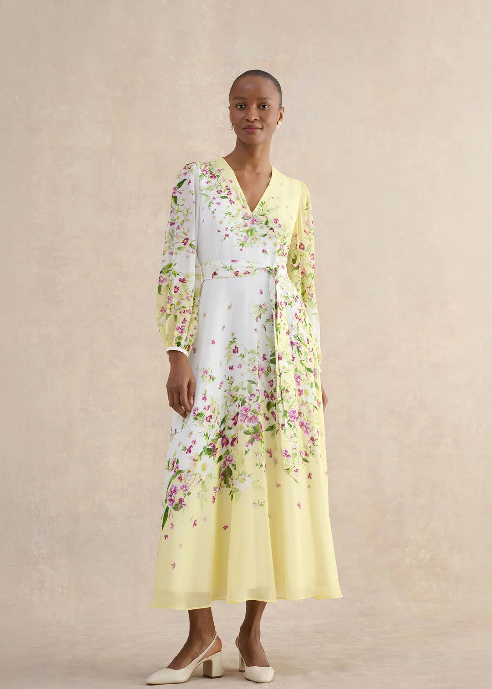 Petite Ariel Floral Silk Dress | Hobbs UK | | Hobbs