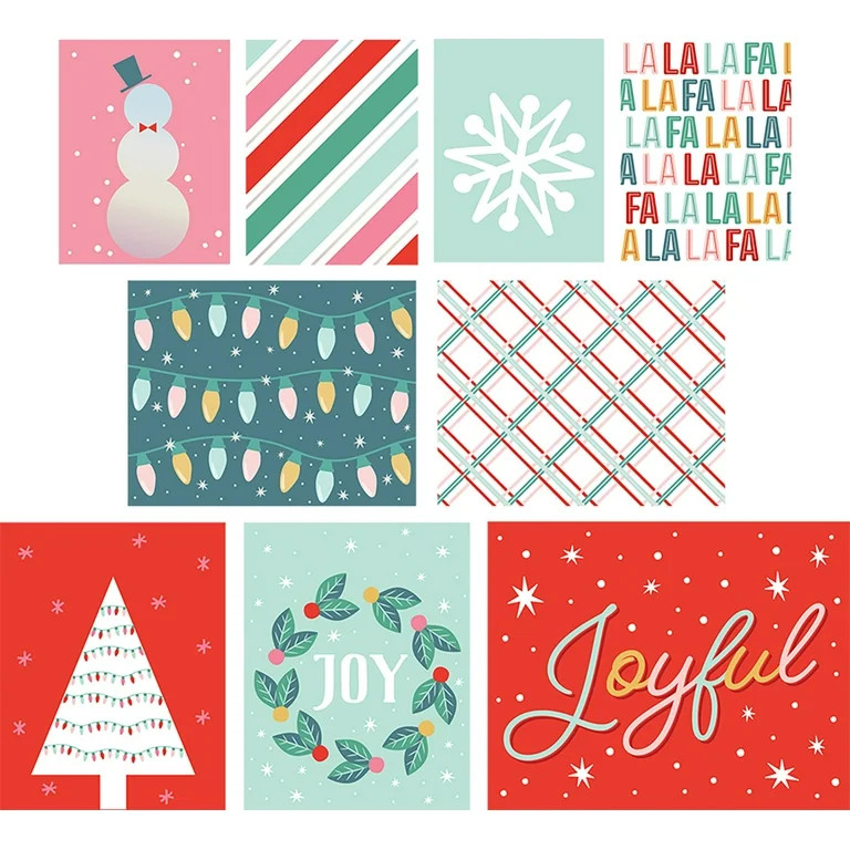 Christmas Multi Color Holiday Gift Bag Bundle Set, 9 Count, by Holiday Time - Walmart.com | Walmart (US)