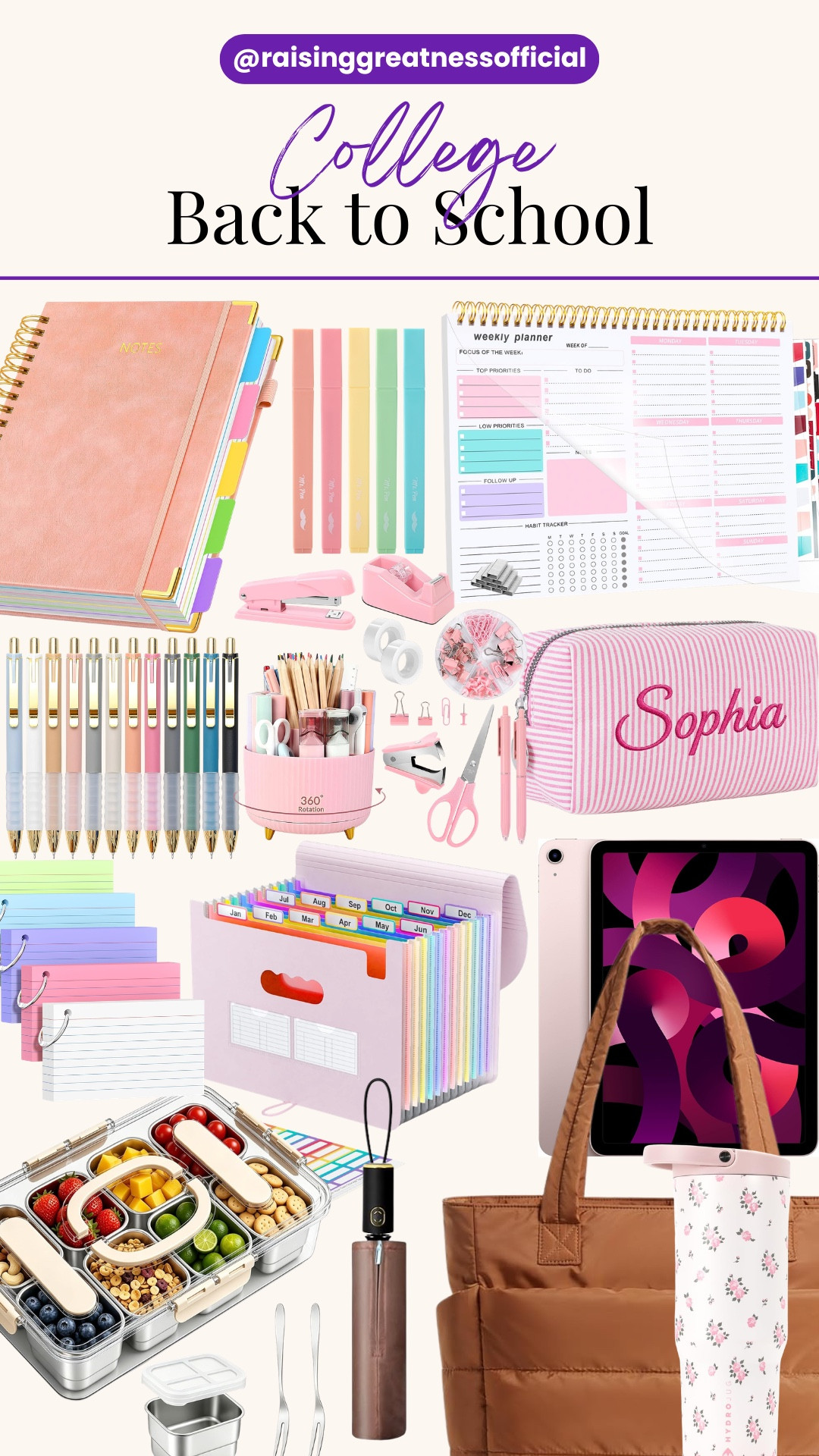 College life is all about staying organized, productive, and prepared! 🎒 Whether you're moving into a dorm or heading back to campus, these Amazon finds will help you create a functional study space and make everyday college life a little easier.

📌 Save this Pin before college shopping begins!

#CollegeEssentials #CollegeLife #DormRoom #BackToSchool #AmazonFinds #StudentLife #DormDecor #CollegeMustHaves #SchoolShopping #RaisingGreatness

#LTKmorningroutine #LTKootd #LTKPlusSize