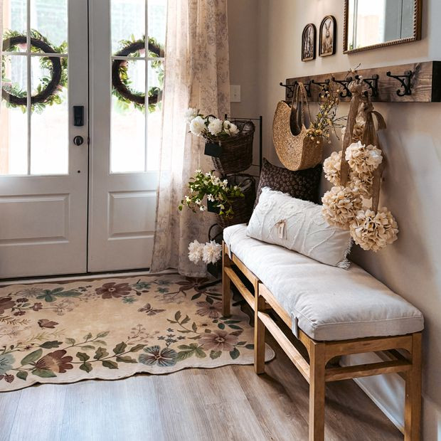 Cushioned Classics Farmhouse Seat Bench | Antique Farm House