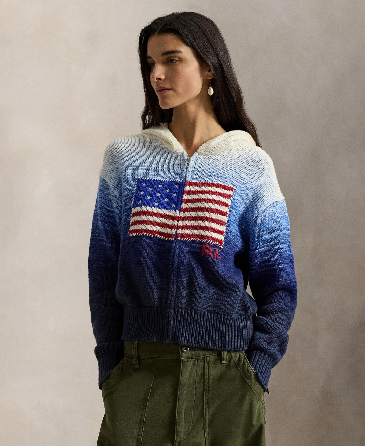Polo Ralph Lauren Women's Flag Zip Hoodie - White | Macy's