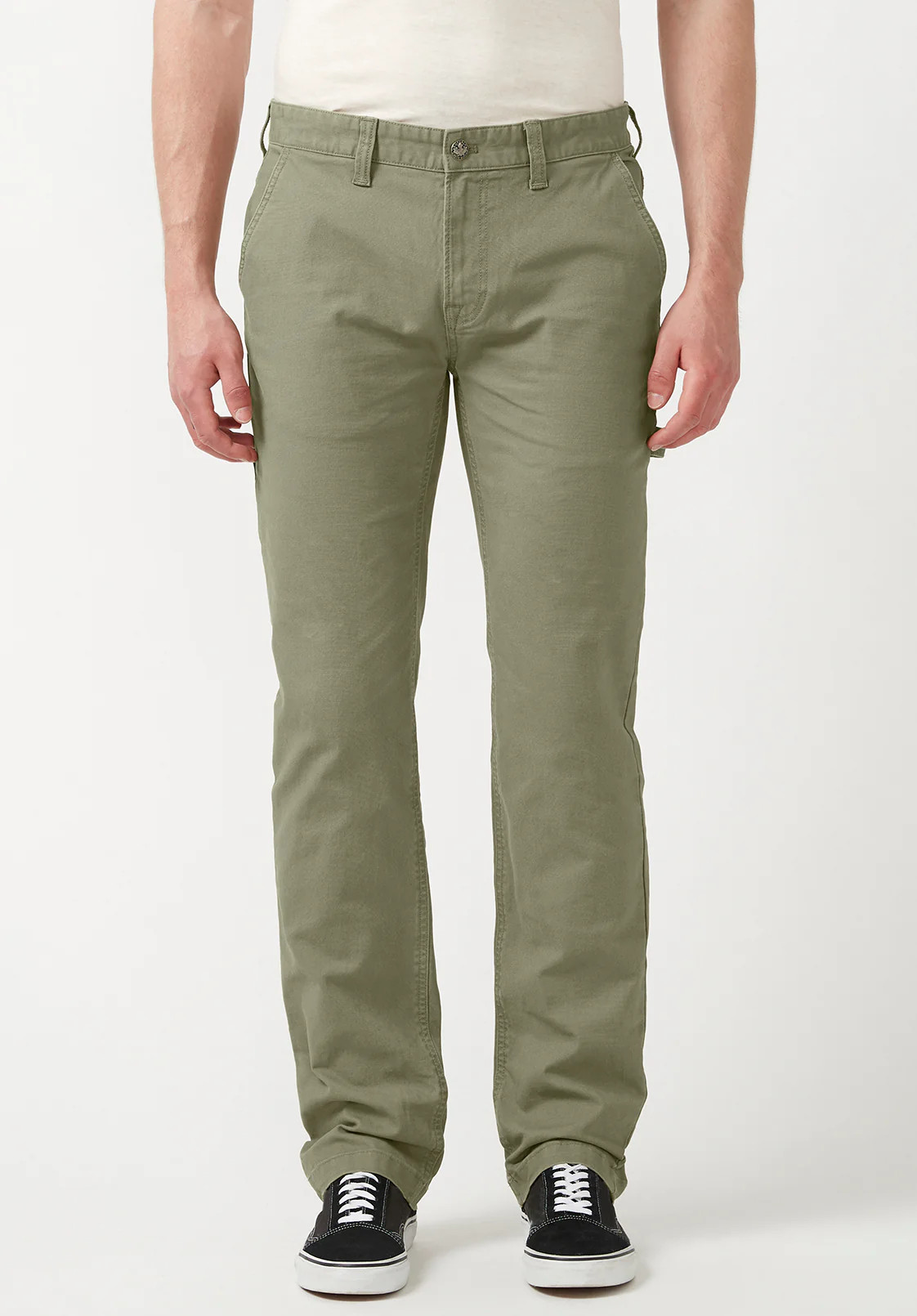 Straight Six Olive Green Men's Carpenter Pants  - BM22945 | Buffalo David Bitton