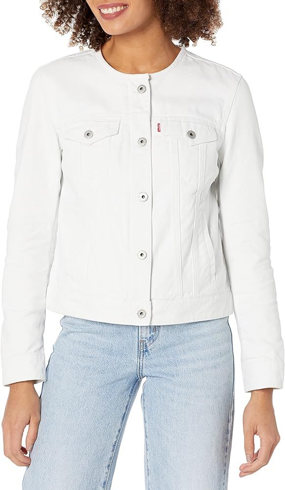 Levi's Women's Collarless Cotton Trucker Jacket (Standard and Plus Sizes) | Amazon (US)