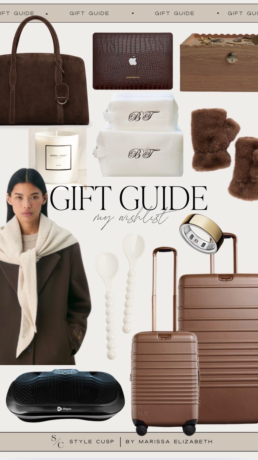 GIFT GUIDE | MY WISHLIST 🎁 gifts for her, holiday gifts, oura ring, Béis luggage, custom cosmetic bag, cashmere scarf, heaven mayhem laptop case, kitchen utensils, wave vibration plate 

#LTKHoliday #LTKGiftGuide