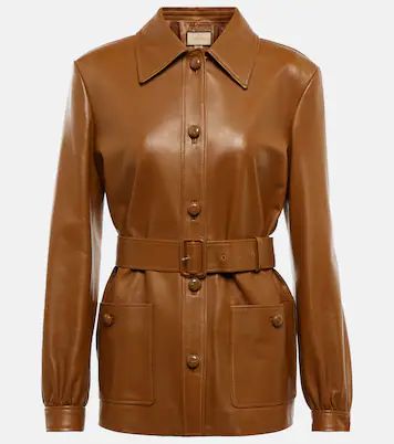 Belted leather jacket | Mytheresa (DACH)