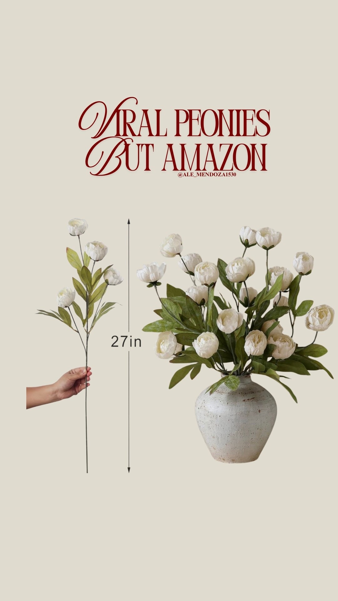 Viral peonies but Amazon 