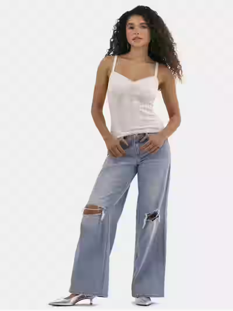 No Boundaries Lace Trim Cami Top, Women's | Walmart (US)