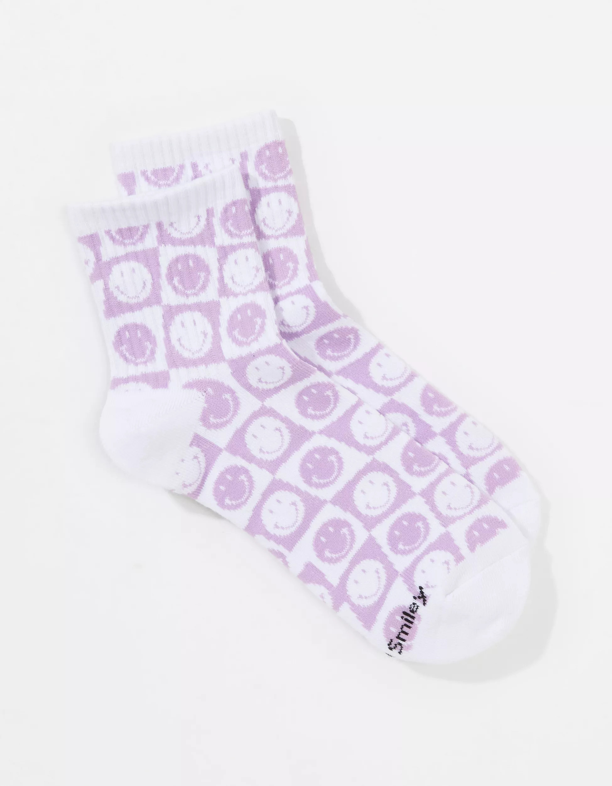 AE Smiley® Checkerboard Boyfriend Socks | American Eagle Outfitters (US & CA)