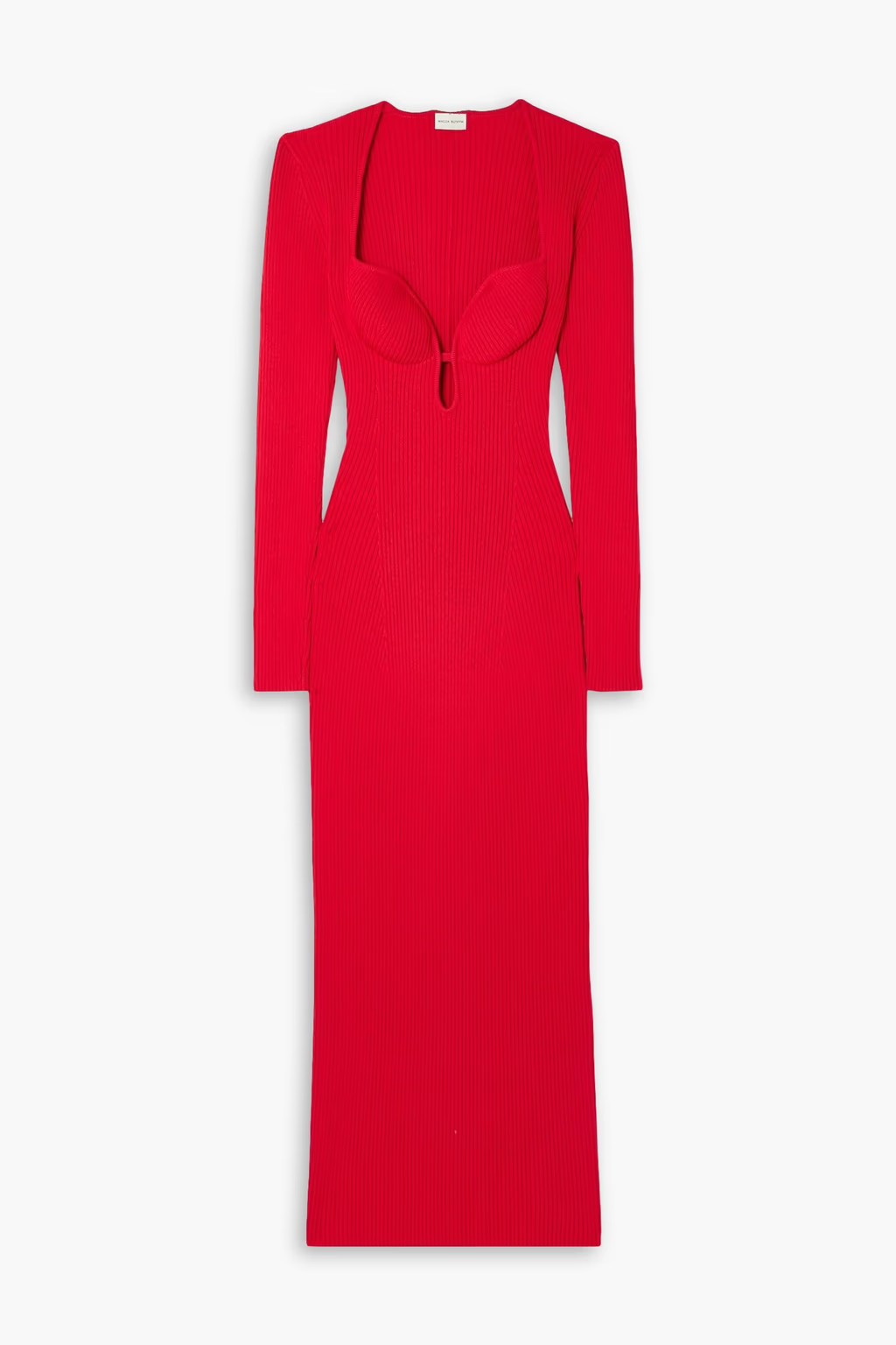 Cutout ribbed-knit maxi dress | The Outnet (US and CA)