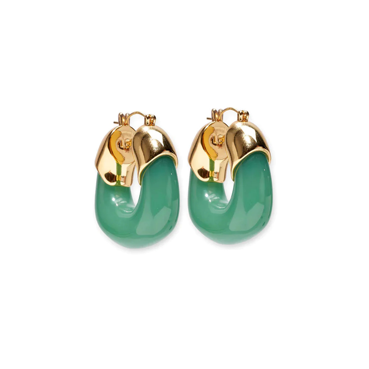 “Organic” Hoops, Sage | Elizabeth Anthony