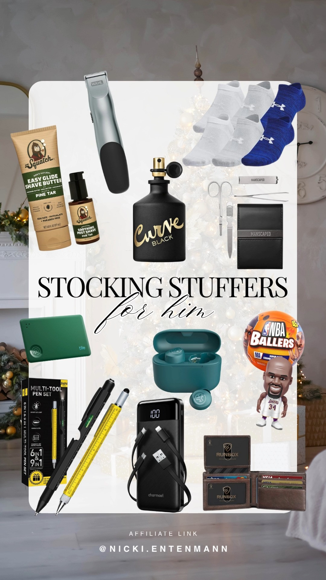 Found the perfect stocking stuffers for the men in your life! From grooming kits to Bluetooth trackers, these items are sure to impress. #StockingStuffers #GiftIdeas #AmazonFinds #MensGifts #HolidayPrep #TechGadgets #FashionFinds #FestiveFun														 

 #LTKGiftGuide #LTKHoliday #LTKMens