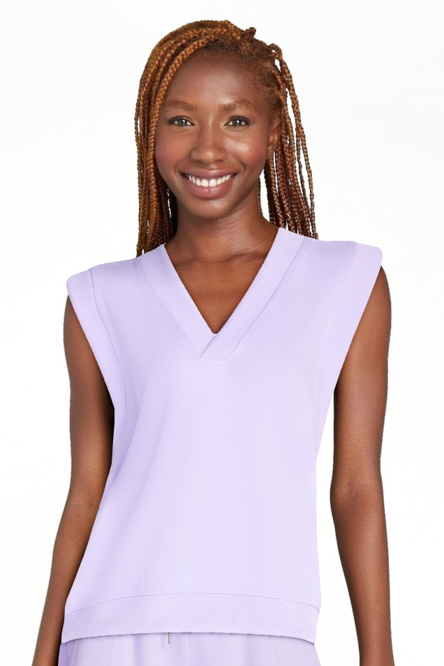 Scoop Women's Scubaknit Sleeveless Deep V-Neck Top, Sizes XS-XXL | Walmart (US)