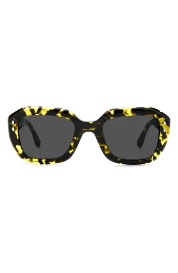 Isabel Marant The New 52mm Rectangular Sunglasses in Yellow Havana/Grey at Nordstrom Rack | Nordstrom Rack