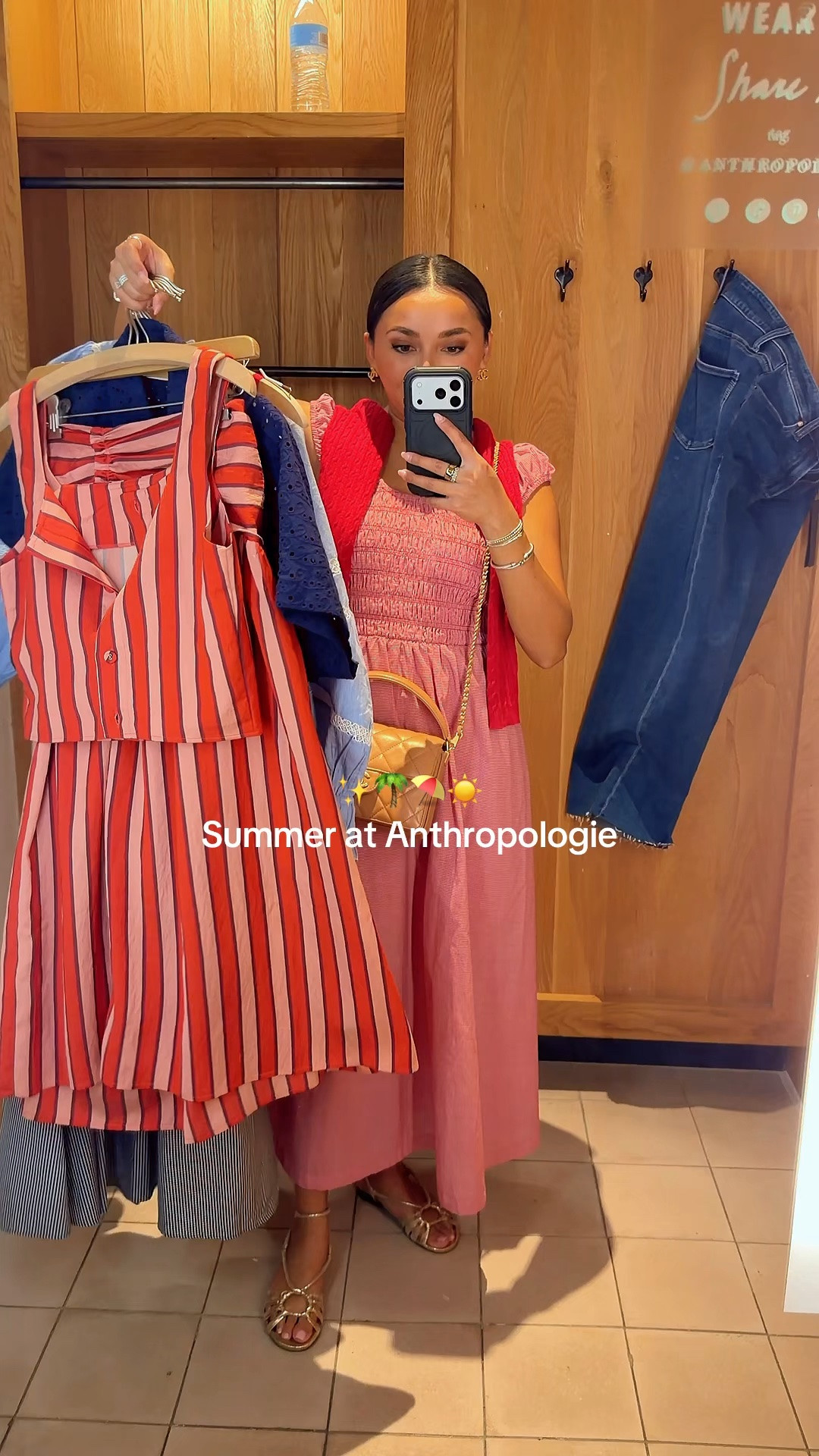 Gingham dress size xxs regular TTS 
Red cardigan size xxs TTS 

Stripe set size xs in the skirt and top TTS 

Navy eyelet dress size xxs regular - would prefer size xs petite TTS 

Red dress size xxs TTS 

Blue top size xxs regular TTS
Jeans size 26 regular TTS

#LTKootd #LTKSeasonal #LTKPetite