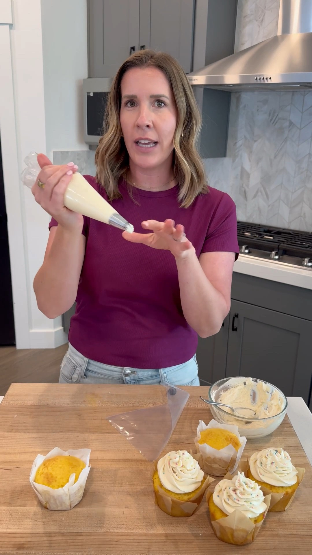 If piping bags intimidate you, this is your sign that they're so much easier than they look! Just cut the tip off a disposable bag, drop in your piping tip, and fill with frosting. My most-used tip is the Wilton 2D, I use it on everything from cakes to cupcakes for a beautiful look with very little effort. I've linked it all. Tap to shop!(Find my buttercream frosting recipe on the blog at Tastes Better From Scratch.)

#LTKdayinmylife #LTKfoodie #LTKHome