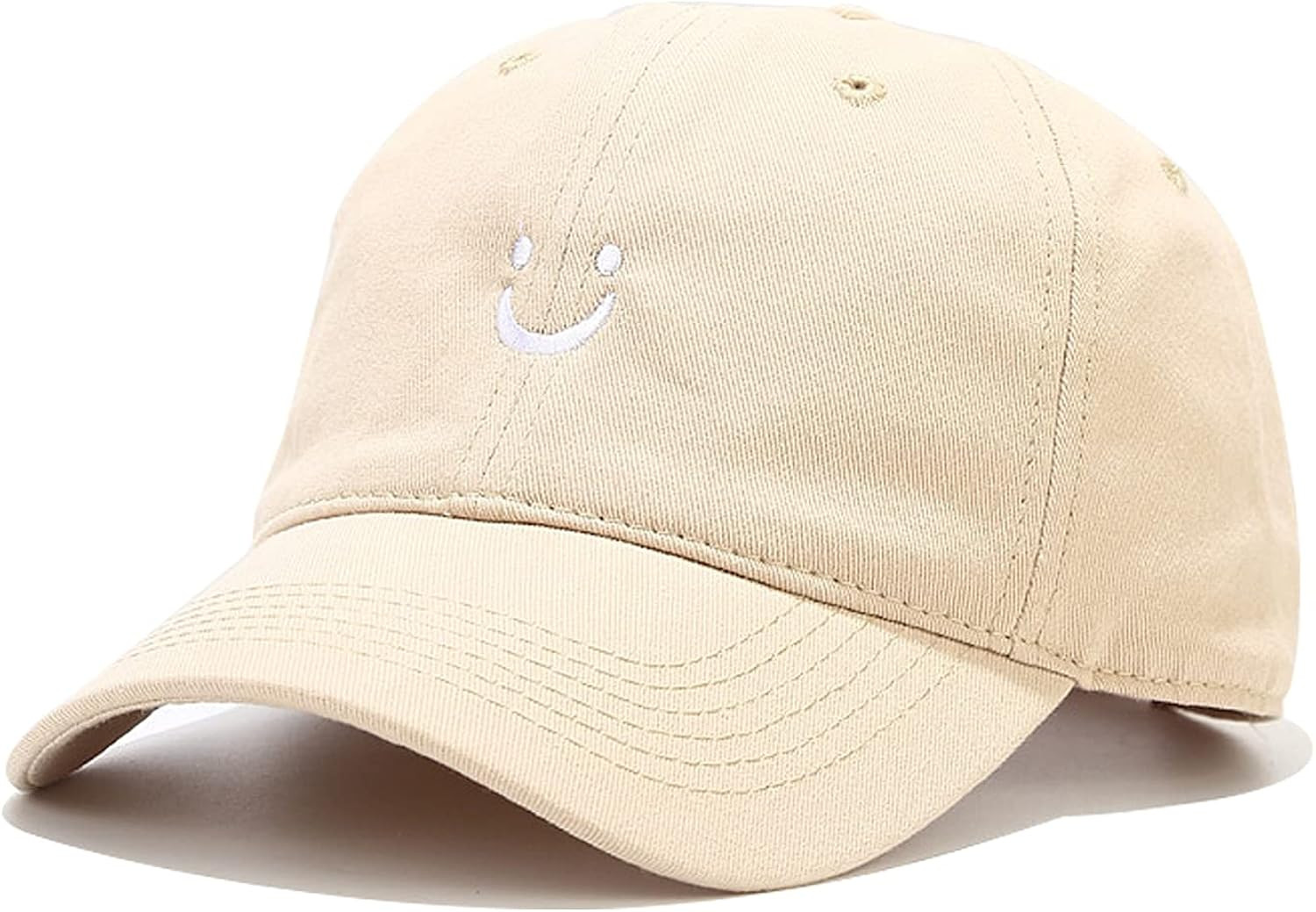 Umeepar Smile Face Baseball Cap for Women Men Adjustable Low Profile Unstructured Cotton Dad Hat | Amazon (US)