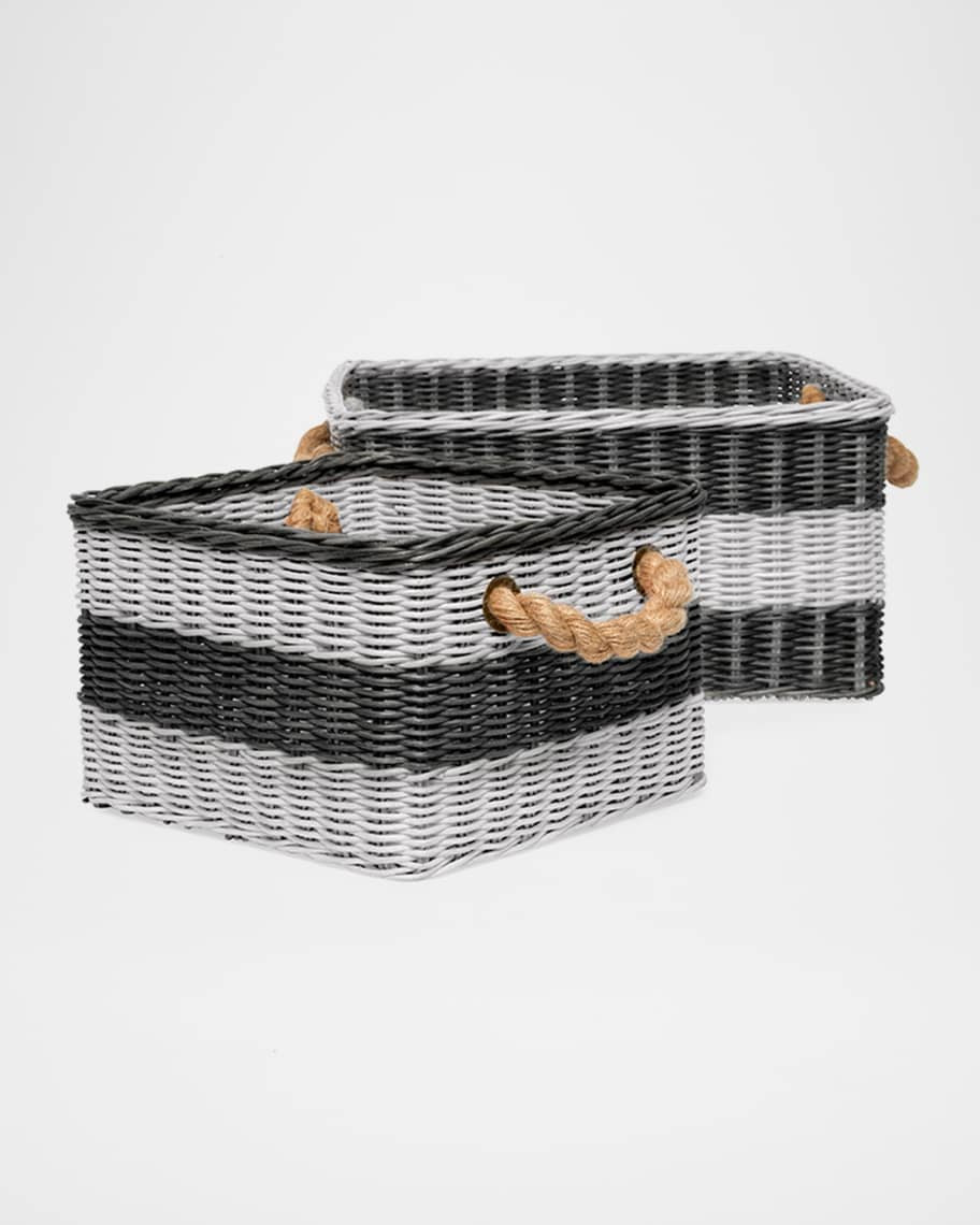 Pigeon and Poodle Nantucket Nested Storage Baskets, Set of Two | Neiman Marcus