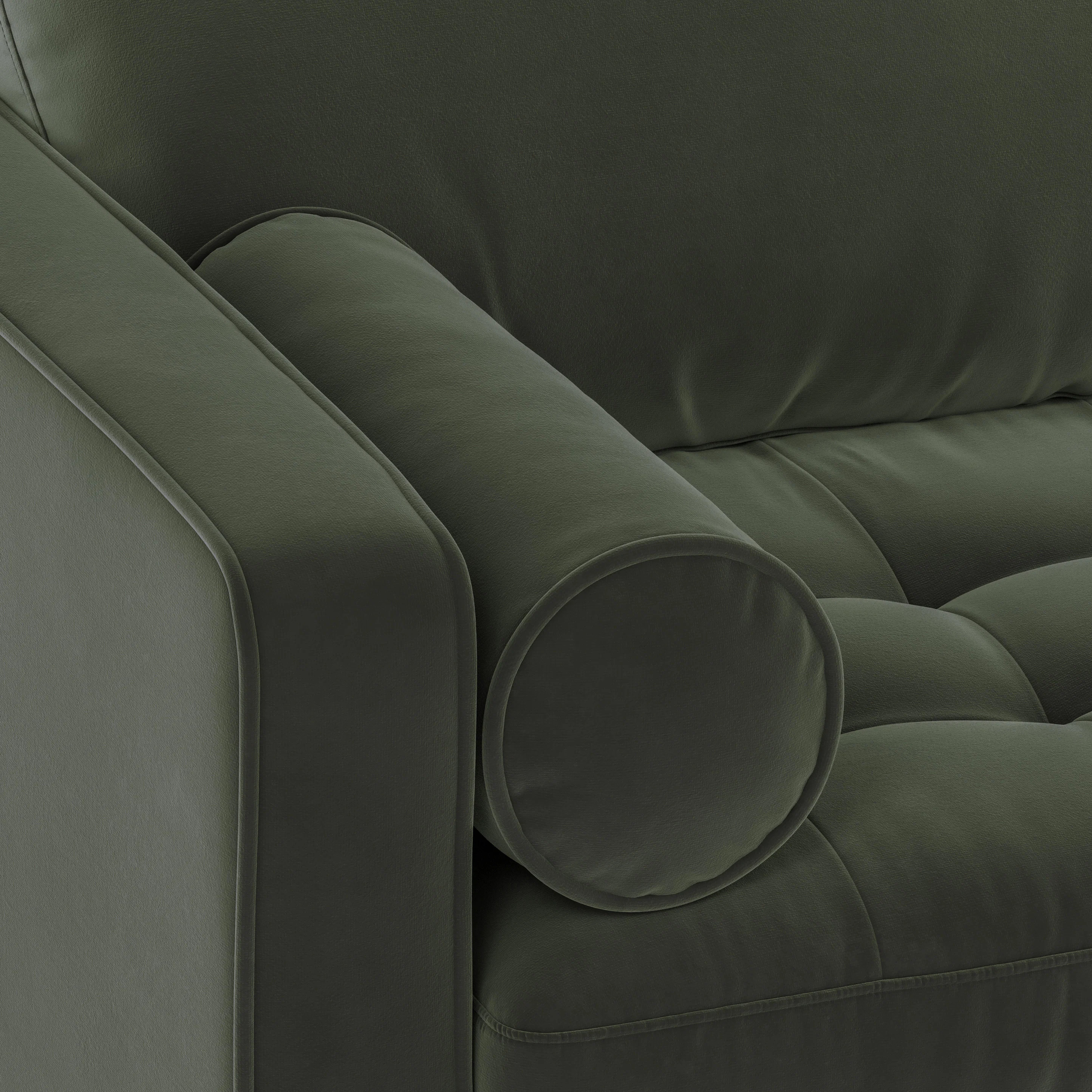 Sven 100" Tufted Velvet Right Sectional - Plush Pacific Green | Article