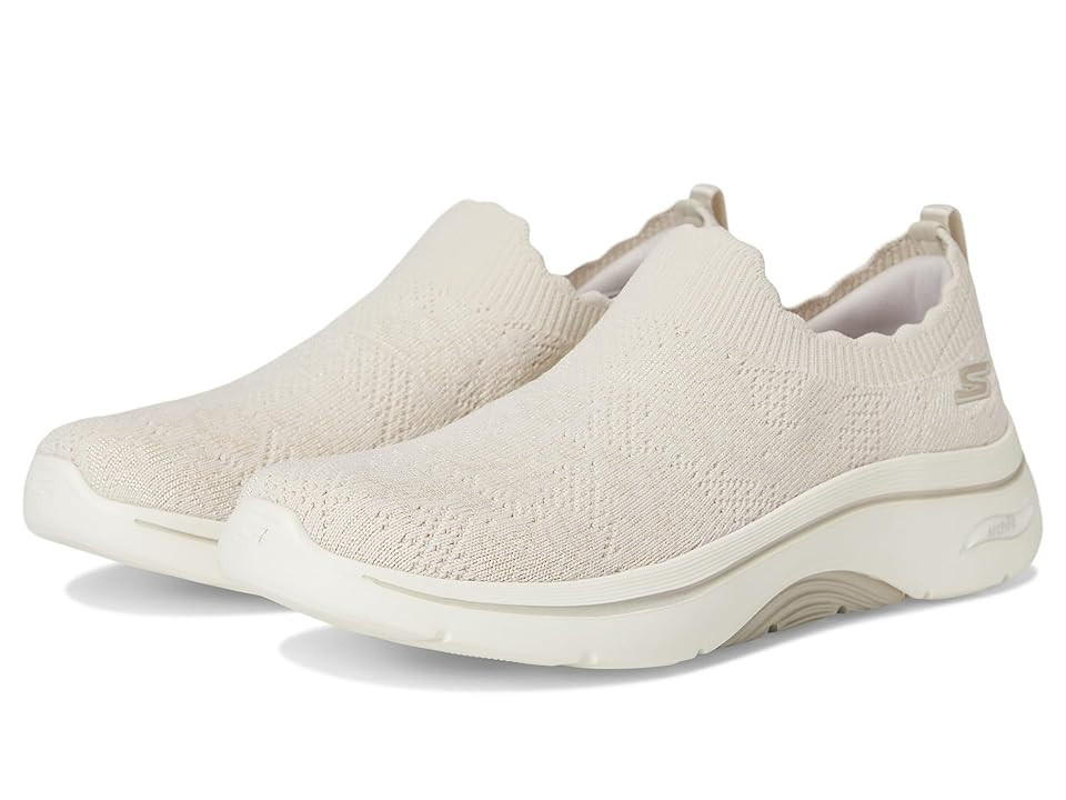 SKECHERS Performance Go Walk Arch Fit 2.0 Rosa Linda Women's Walking Shoes Natural : 5.5 B - Medium, Synthetic | Zappos