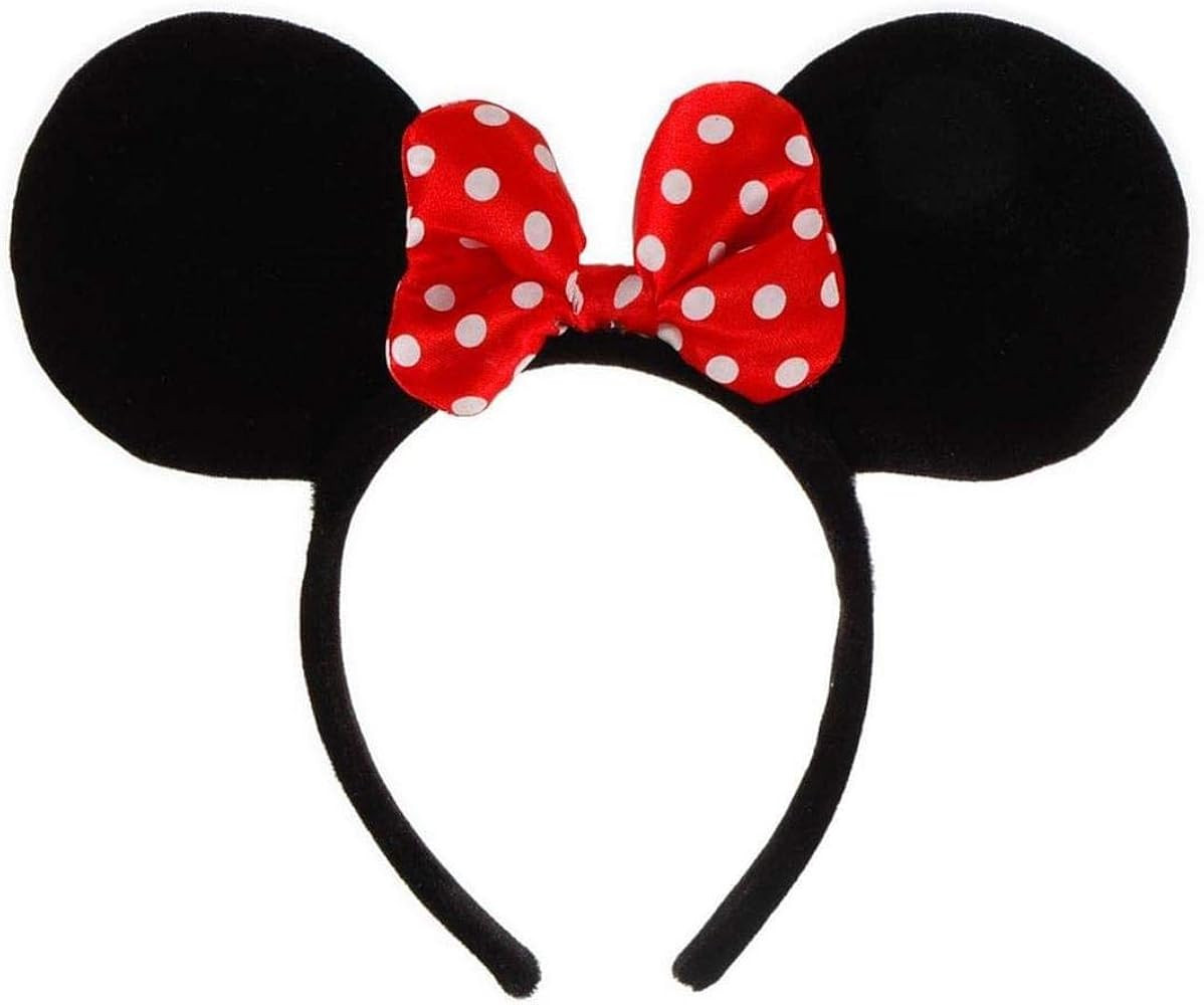 Disney Minnie Ears Red & White Polka Dot Bow Costume Headband | Amazon (US)