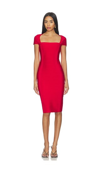 Herve Leger The Premiere Dress in Red. - size XXS | Revolve Clothing (Global)