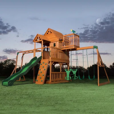 Skyfort II All Cedar Swing Set | Wayfair North America
