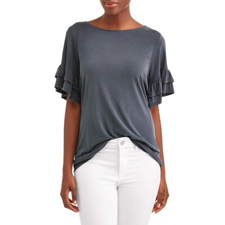 Women's Sandwash Ruffle Top | Walmart (US)
