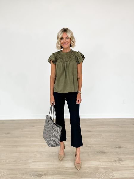 Casual workwear outfit idea! The top is on sale 👏 wearing an XS/2 in these pieces! 

Loverly Grey, workwear outfit, work outfit, teacher outfit

#LTKstyletip #LTKFind #LTKworkwear