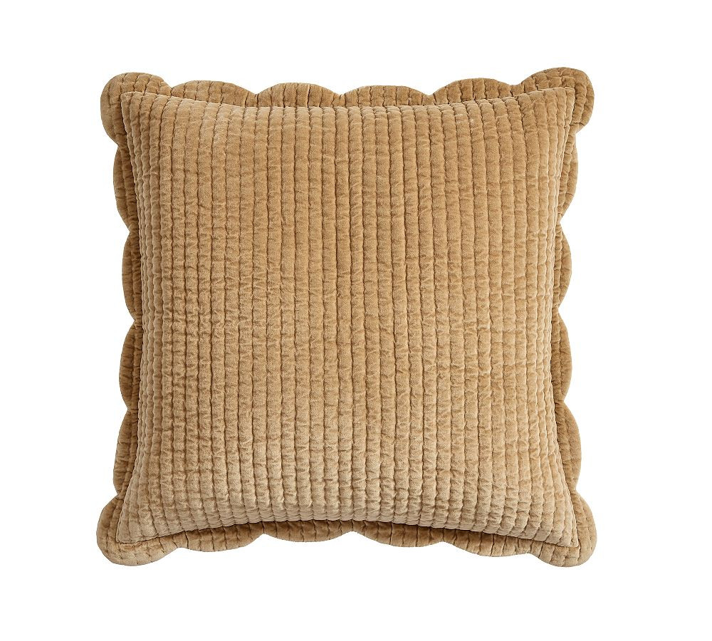 Velvet Scallop Edge Reversible Quilted Sham | Pottery Barn (US)