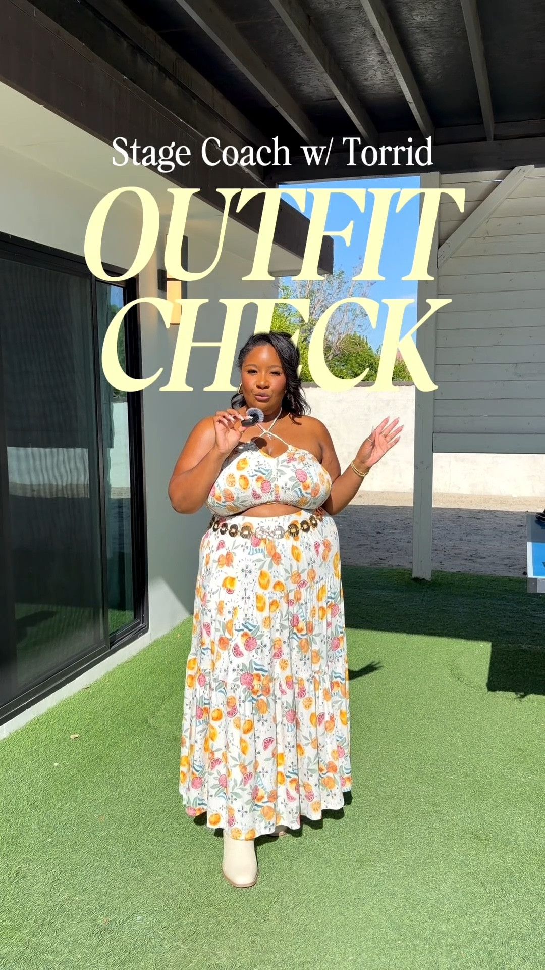 Day 1 at Stagecoach with @Torrid🤠 I’m wearing a smocked maxi skirt set styled with their oval chain belt and wide-width western boots!

#LTKootd #LTKFestival #LTKPlusSize