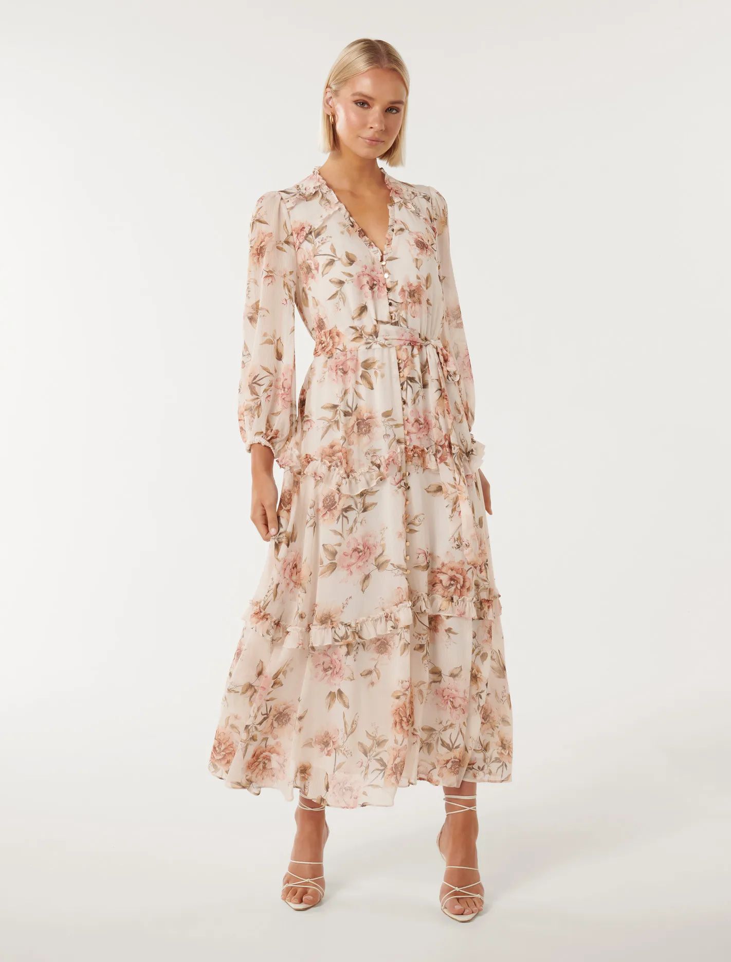 Abbie Ruffle Midi Dress | Forever New (UK & IE)