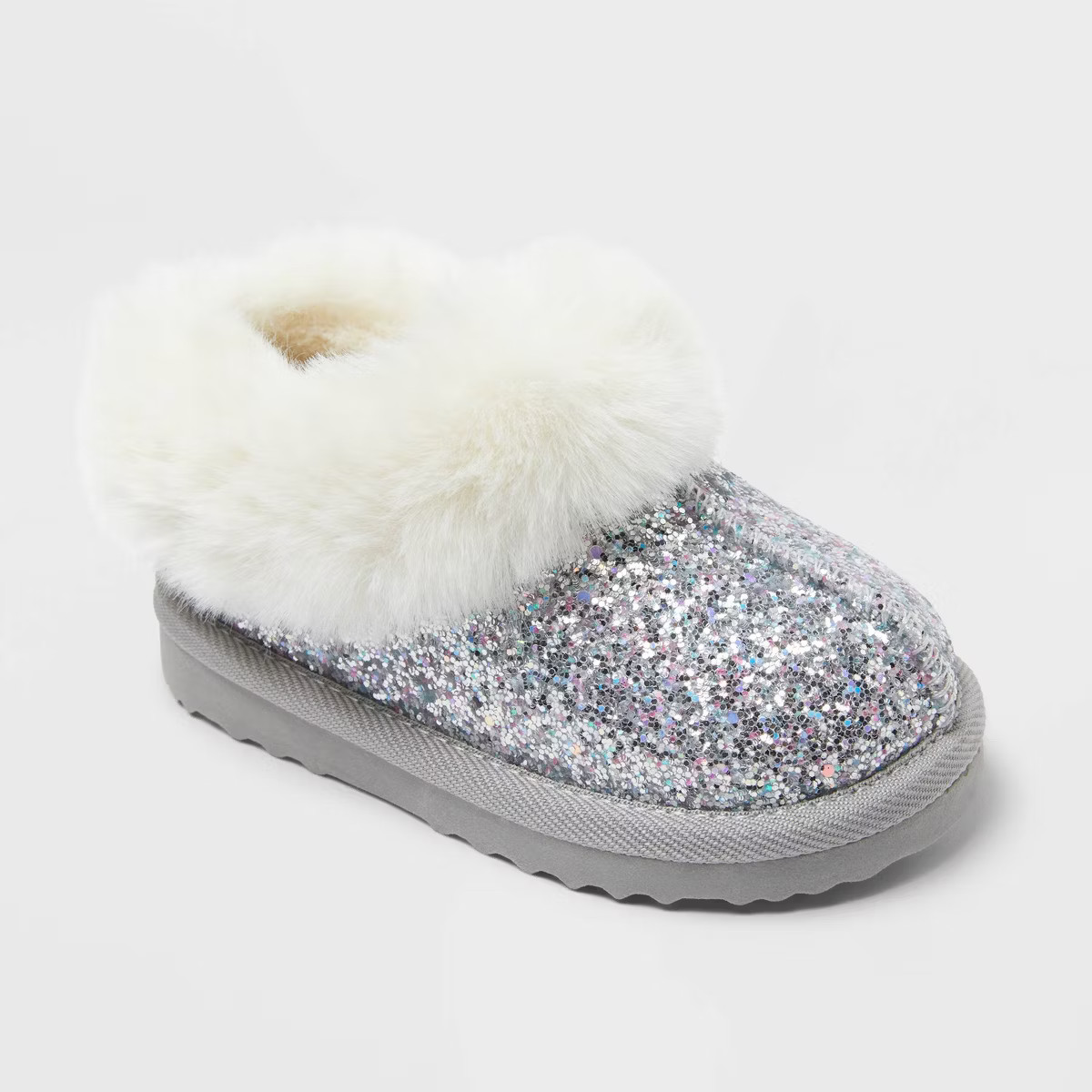 Toddler Piper Faux Fur Cuff Scuff Slippers - Cat & Jack™ | Target
