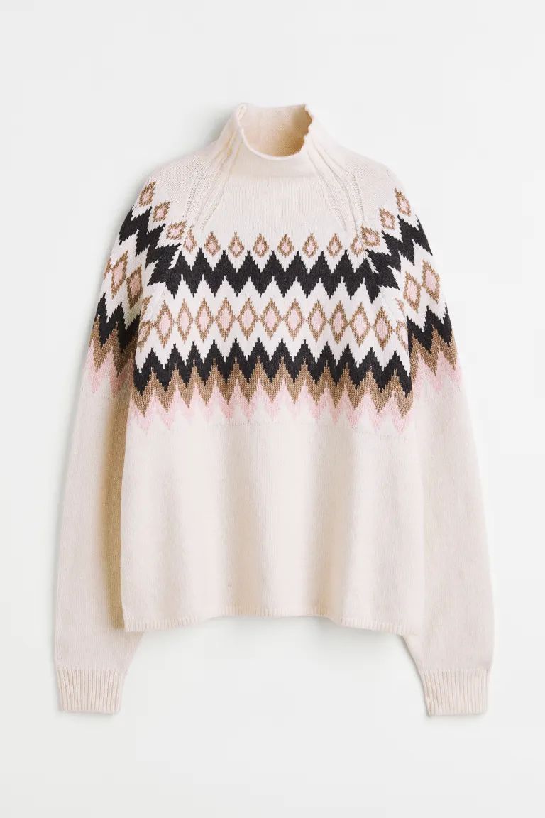 Turtleneck Jacquard-knit Sweater | H&M (US)
