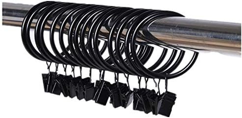 Leoyoubei Metal Drapery Curtain Rings with Clips,Decorative Drapery Curtain Clip Rings, Premium I... | Amazon (US)