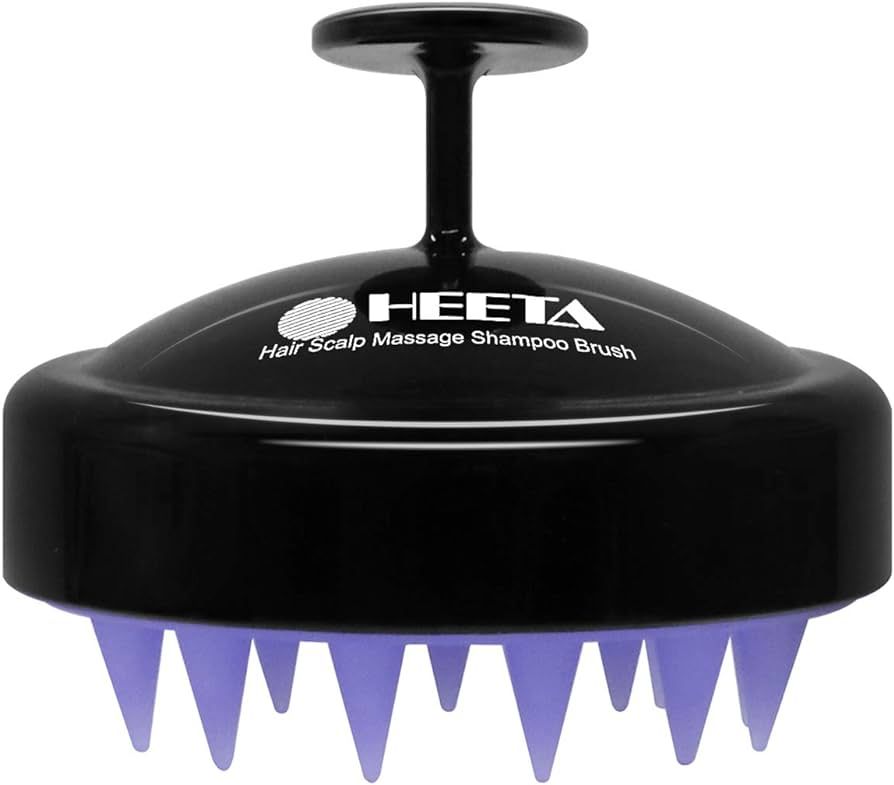 Hair Shampoo Brush, HEETA Scalp Care Hair Brush with Soft Silicone Scalp Massager (Black) | Amazon (US)