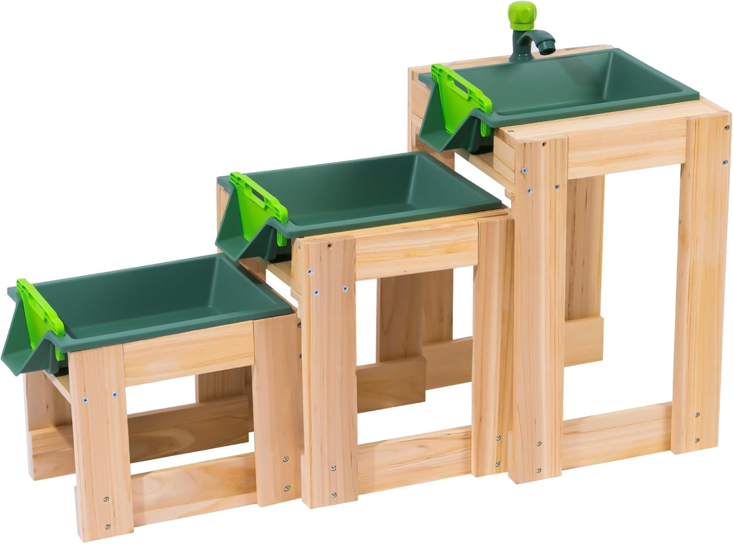 Outdoor Wooden Water Table and Plant Stand 2 in 1 Table Toy, Age 3+, Durable Outdoor Table Toy wi... | Amazon (US)