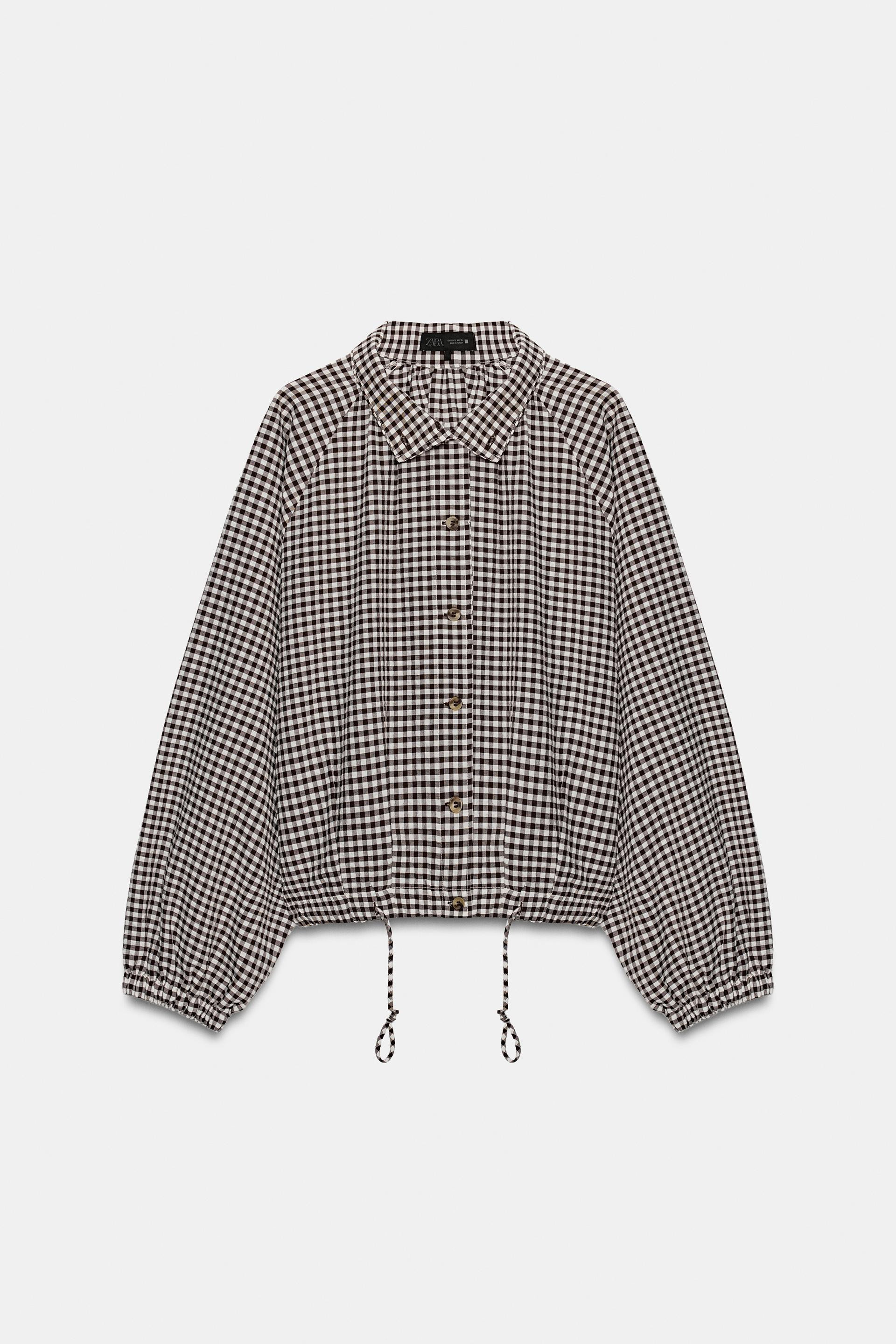 Zara - Cotton Gauze Blouse - Women - Brown - Women | Zara US