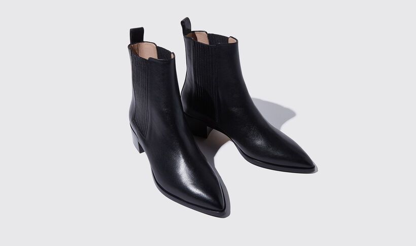 Women's Black - Calf Chelsea Boots - Olivia | Scarosso | Scarosso