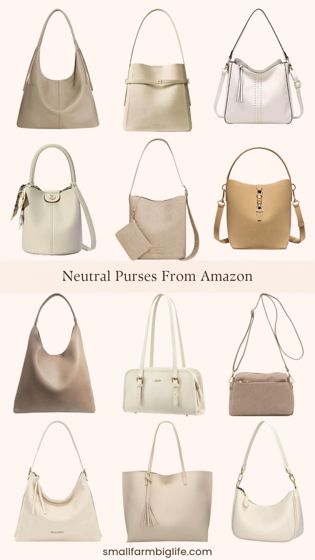 Neutral bags are a wardrobe staple I can never have enough of and Amazon has the most beautiful options right now at amazing prices! From soft faux leather hobo bags and slouchy shoulder bags to bucket bags, crossbody styles, and classic totes in the prettiest cream, beige, and tan tones, these are the effortless and versatile bags that go with absolutely everything in your wardrobe. Such gorgeous quality at prices you will love. Linking all my favorites below! 

 #LTKootd #LTKOver40 #LTKSaleAlert