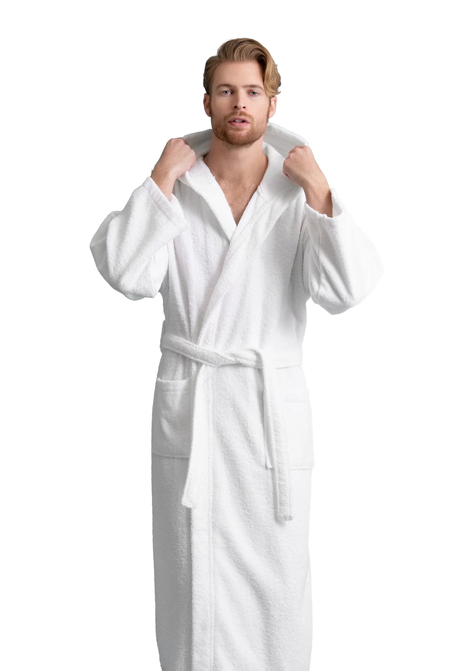 Men's Cotton Terry Robe - Hooded, Comfortable, Twel-Like Absorbency | Walmart (US)
