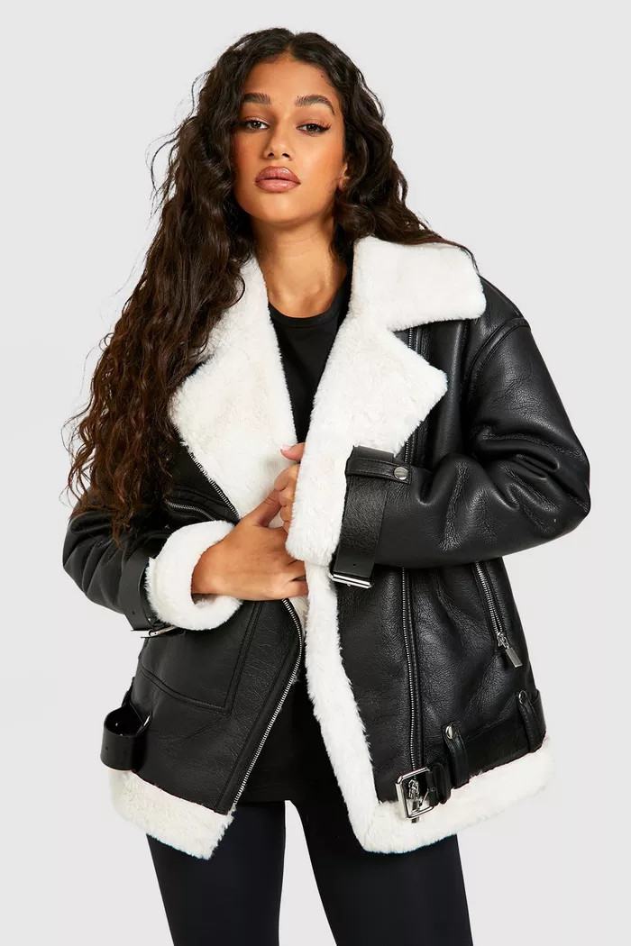 Premium Belted Aviator | boohoo (US & Canada)