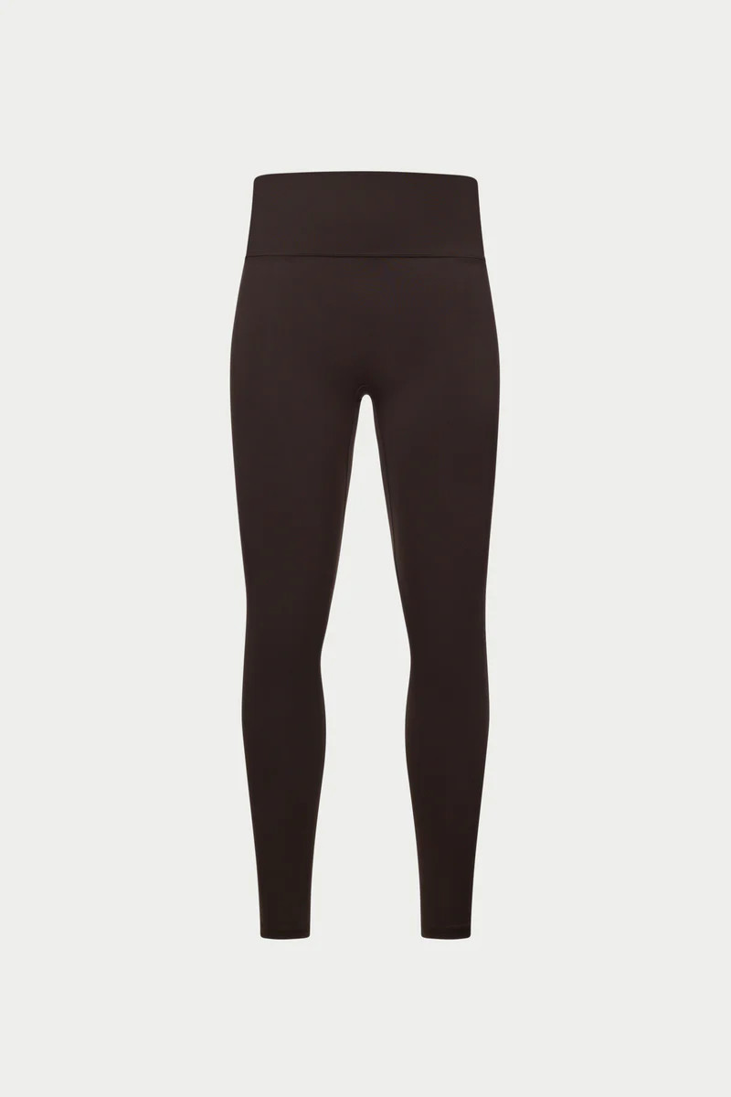 SCULPTING STRETCH EMBLEM LEGGINGS - CHOCOLATE | The Couture Club