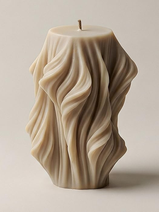 LAWA Cascading Wave Candle - Beautiful Handmade Pillar Soy Wax Elegant Bubble Aesthetic Candle Ho... | Amazon (US)