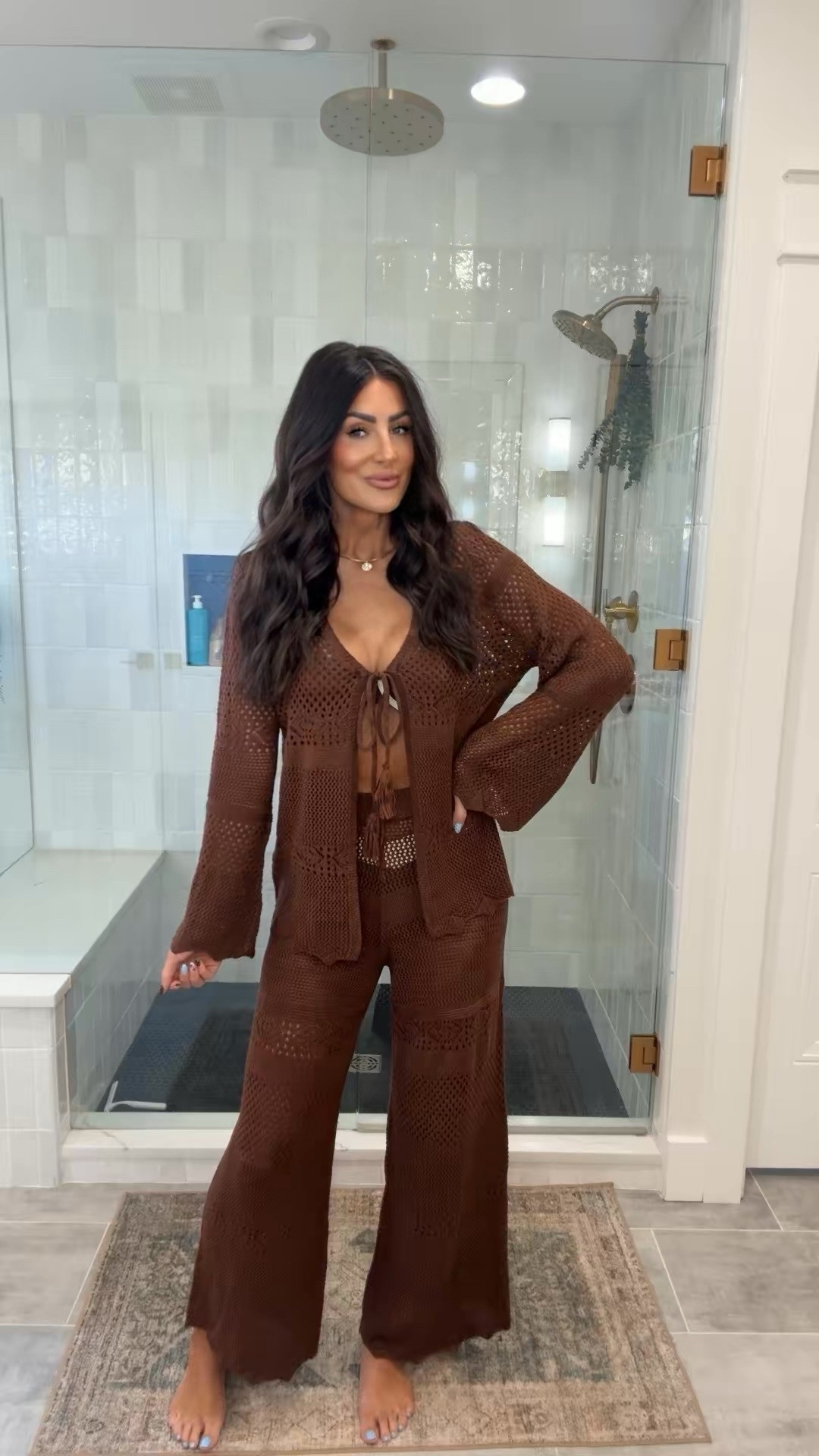 Jessie James x Cupshe 
Crochet coverup (medium) 

#LTKSeasonal #LTKTall #LTKSwim