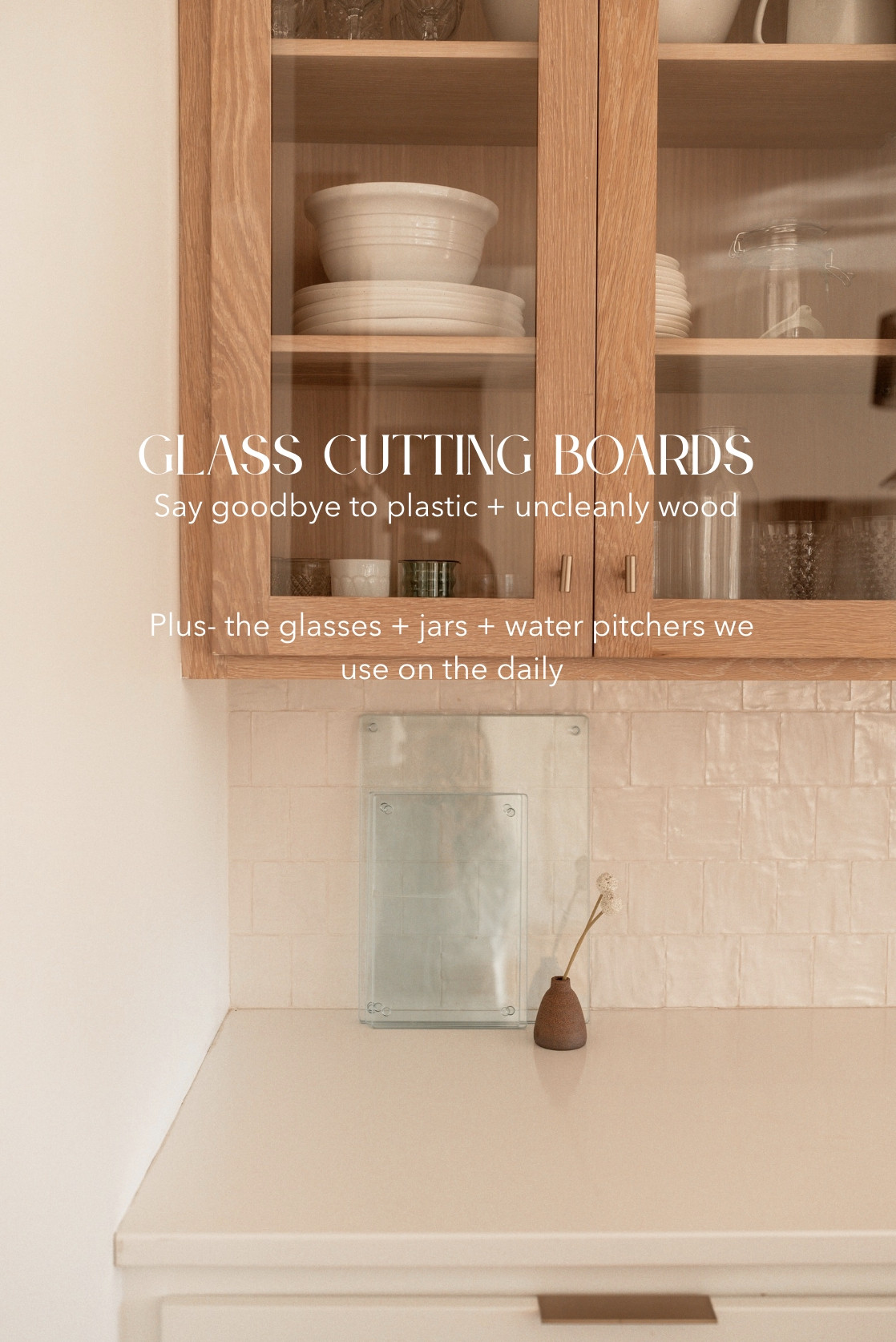 Sharing our basics from our minimal and nontoxic kitchen in this post! 

Stainless steel, baking pans
Glass cutting boards
Non-bleached parchment paper
Lodge cast iron in three sizes
Widemouth jars for storage
Stainless steel utensils