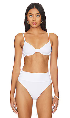 BEACH RIOT Camilla Bikini Top in White from Revolve.com | Revolve Clothing (Global)