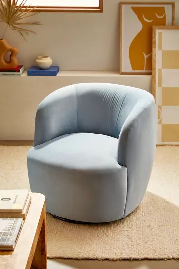 Dover Velvet Swivel Chair | Urban Outfitters (US and RoW)