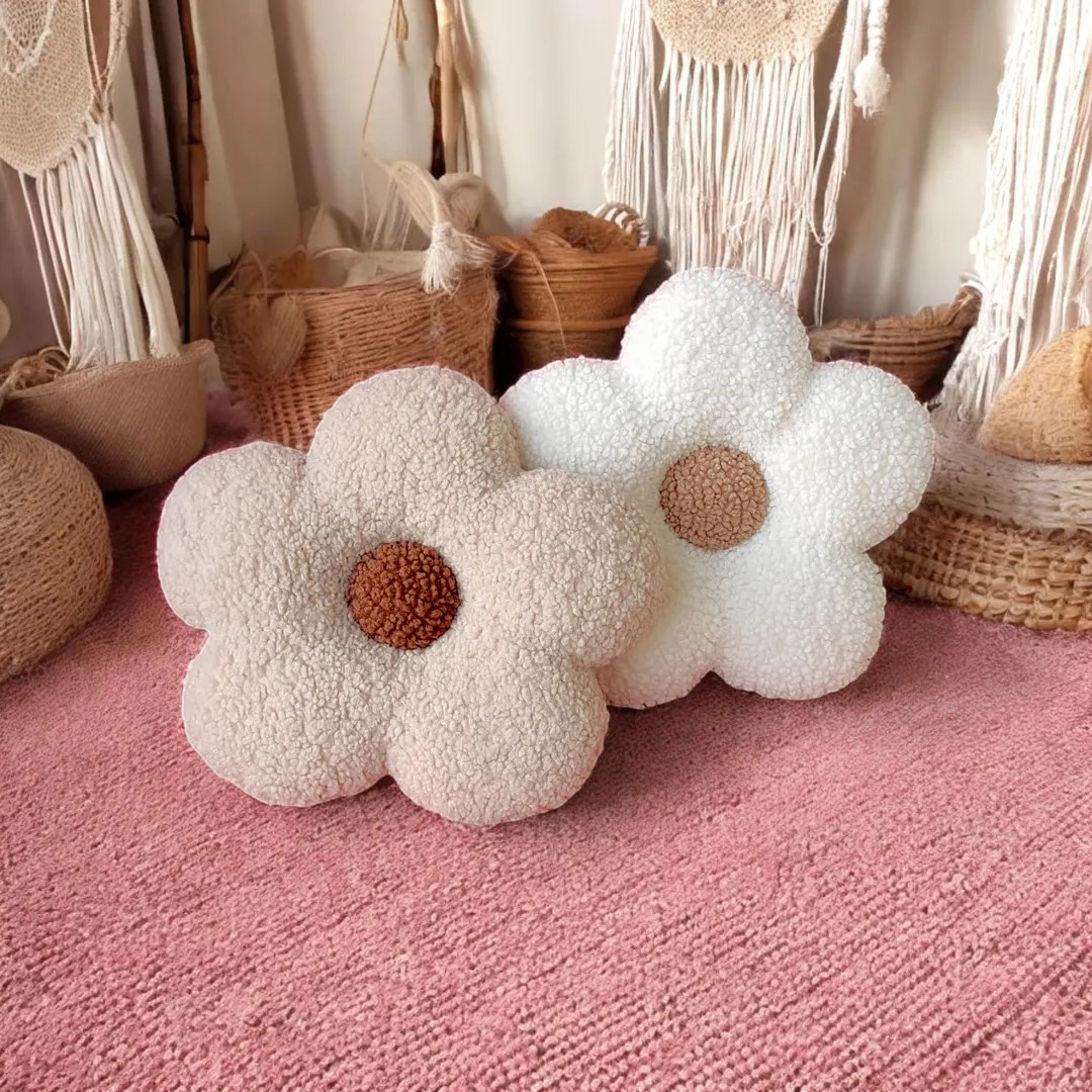 Plush Daisy Pillow, Flower Pillow, Daisy Cushion, Nursery Decor, Baby Room Decor, Kids Room Decor... | Etsy (US)
