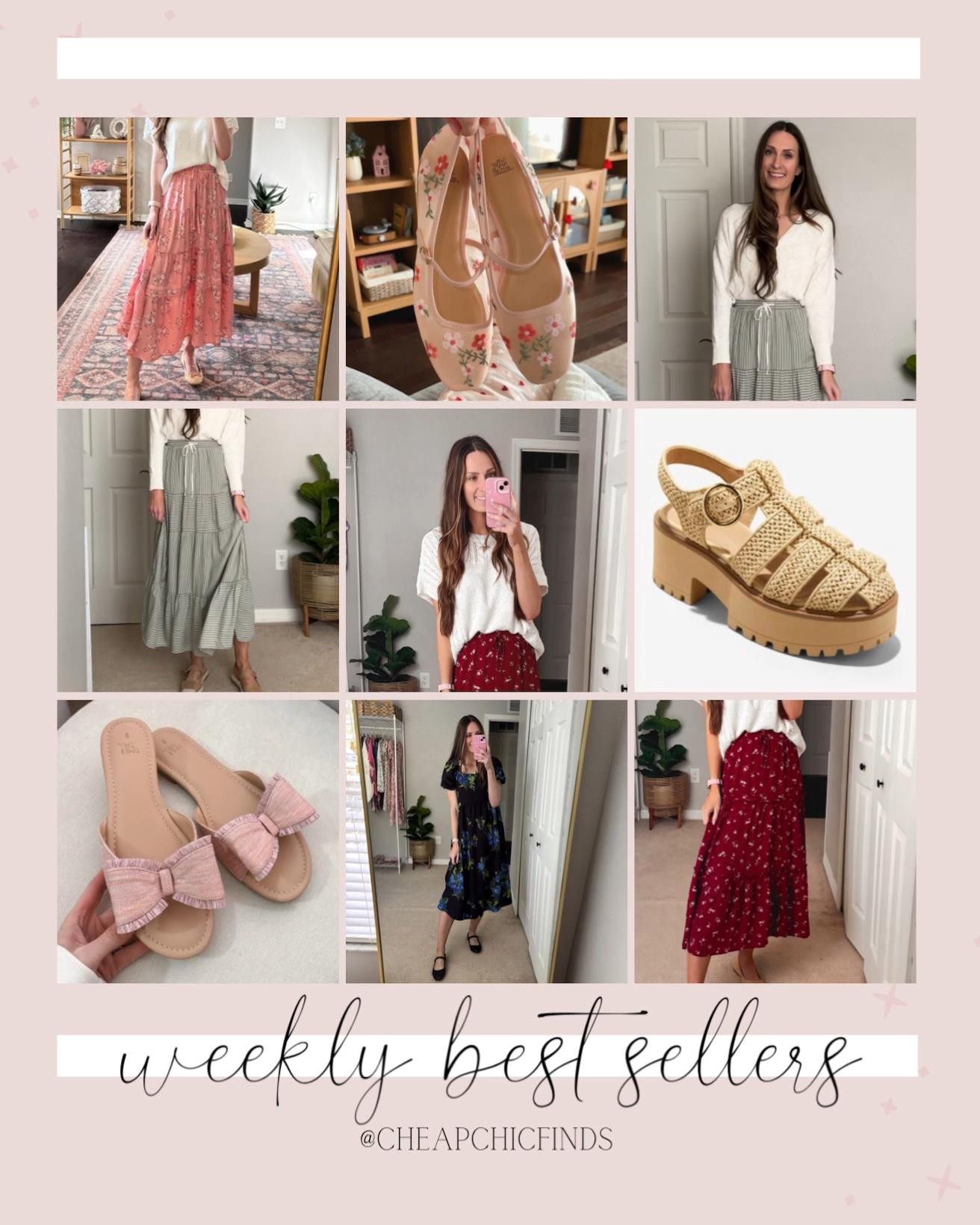 Last weeks best sellers! 

Walmart floral skirt. Walmart finds. Walmart bow sandals. 
#targetspringshoes #walmartspringfashion 

#LTKFindsUnder50 #LTKShoeCrush #LTKWatchNow